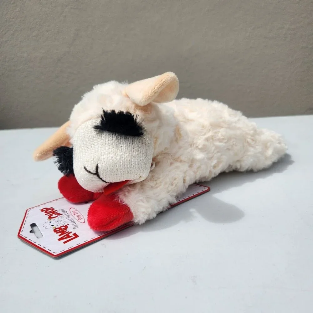NEW Multipet Lamb Chop Dog Plush Toy Squeaky 10